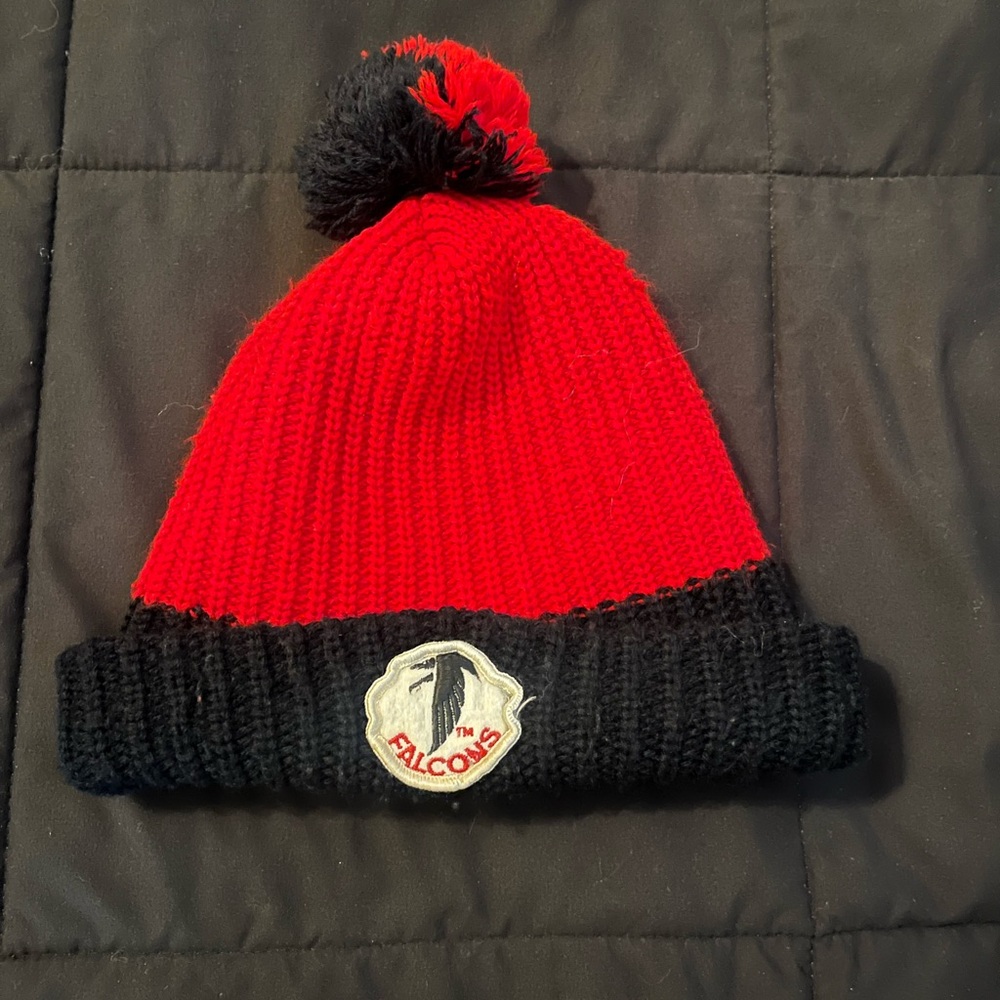 Vintage 80’s Atlanta Falcons NFL Patch Knit Beanie Winter Hat